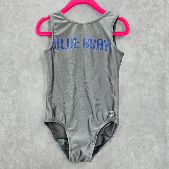 Blue Gray Rhinestones Bathing Suit One Piece Swimwear Leotard 12/18 Months - Picture 1 of 5